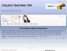 Tablet Screenshot of collegeteachingtips.com